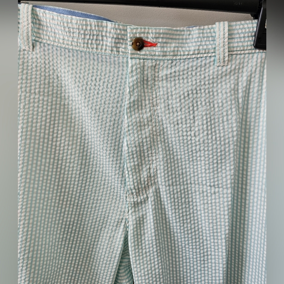 TRUE FLIES Mens Gasparilla Blue & White Seersucker Shorts - Picture 5 of 9